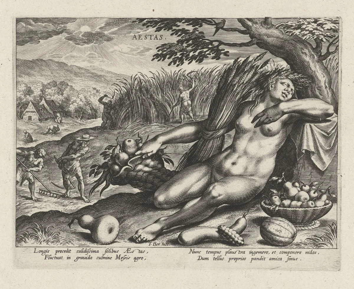 Zomer by Unknown, print, 1580-1584