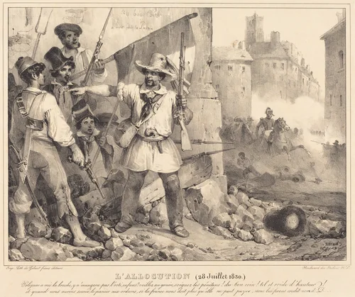 L'Allocution, 20 juillet, 1830 by Nicolas Toussaint Charlet, print, 1830