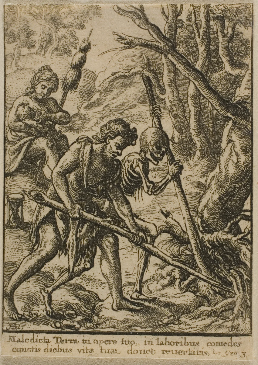 Adam Ploughing by Wenceslaus Hollar
Hans Holbein the younger, print, 1651