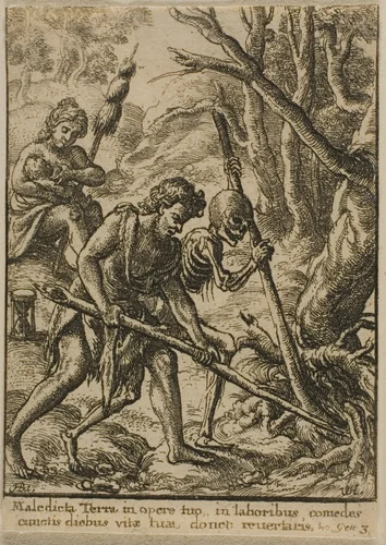Adam Ploughing by Wenceslaus Hollar
Hans Holbein the younger, print, 1651