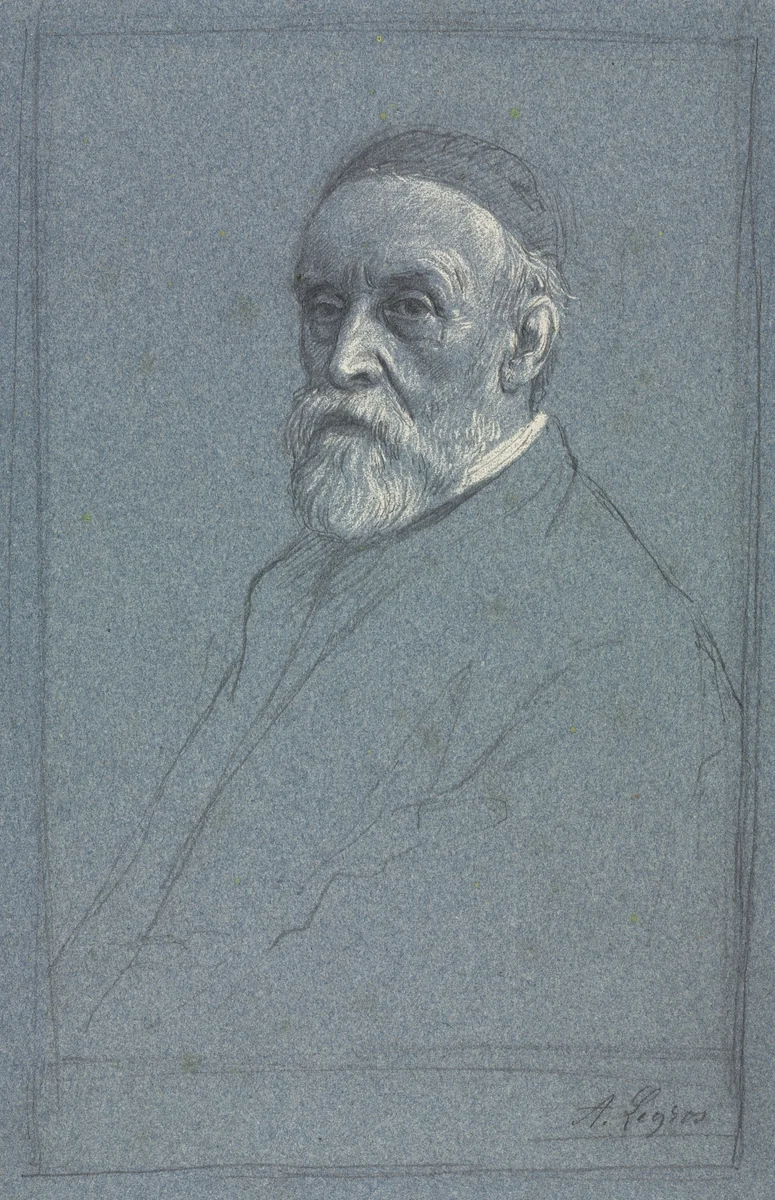 George Frederic Watts, R.A. by Alphonse Legros, drawing, 1877-1878