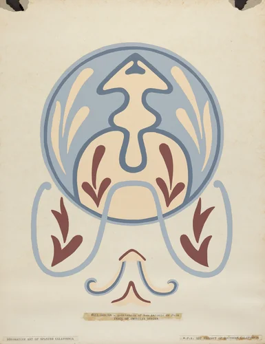Wall Design - Asistencia of San Antonio de Pala From the Portfolio: "Decorative Art of Spanish California" by American 20th Century, index of american design, 1900-1999