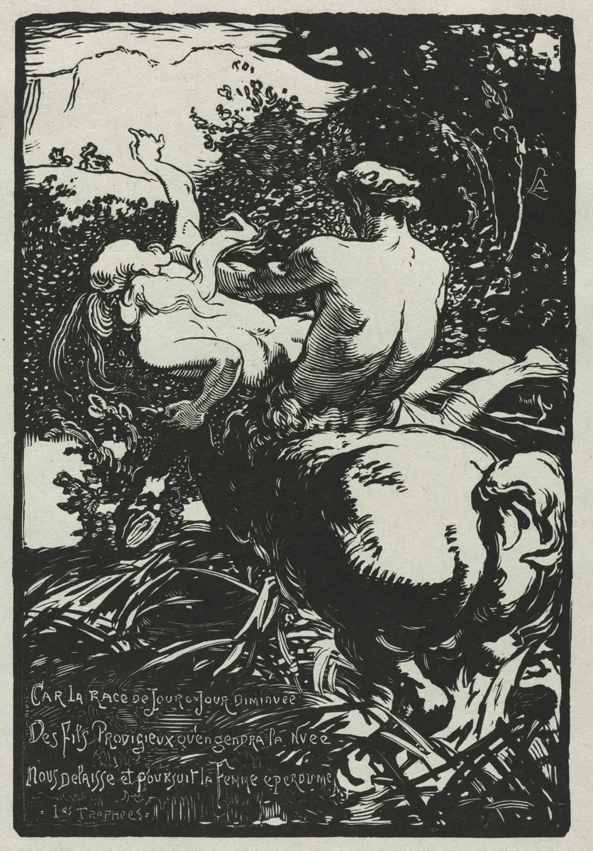 The Centaur by Auguste Louis Lepère, print, 1896