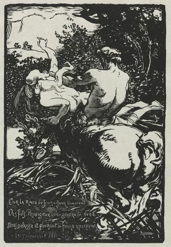 The Centaur by Auguste Louis Lepère, print, 1896