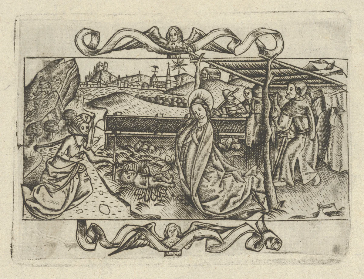 The Nativity by Israhel van Meckenem, print, 1435-1503
