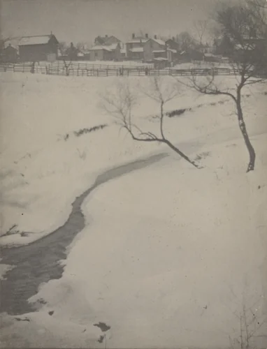 Winter Landscape, Newark, Ohio by Clarence H. White, photograph, 1900