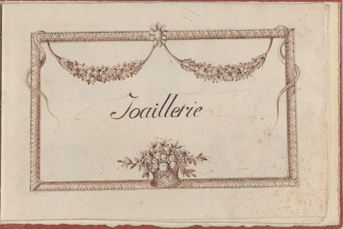 Joaillerie: Album of Jewelry Designs, Title Page by anonymous, book, 1770