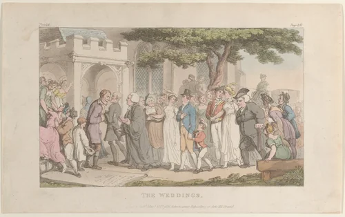 The Weddings by Thomas Rowlandson, print, 1817