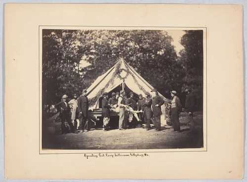 Operating Tent, Camp Letterman, Gettysburg, Pennsylvania by Weaver Brothers, photograph, 1863