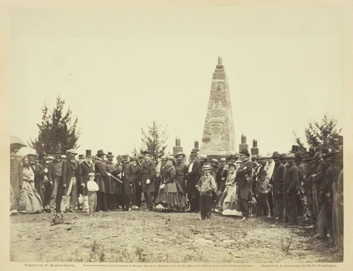 Dedication of Monument on Bull Run Battle-field by W. Morris Smith, photograph, 1865