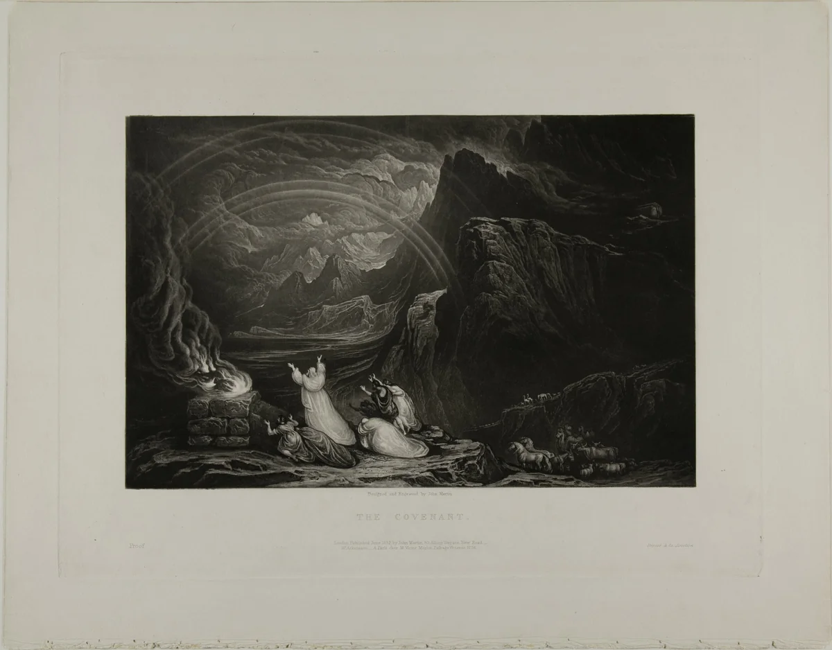 The Covenant, from Illustrations of the Bible by John Martin, print, 1832