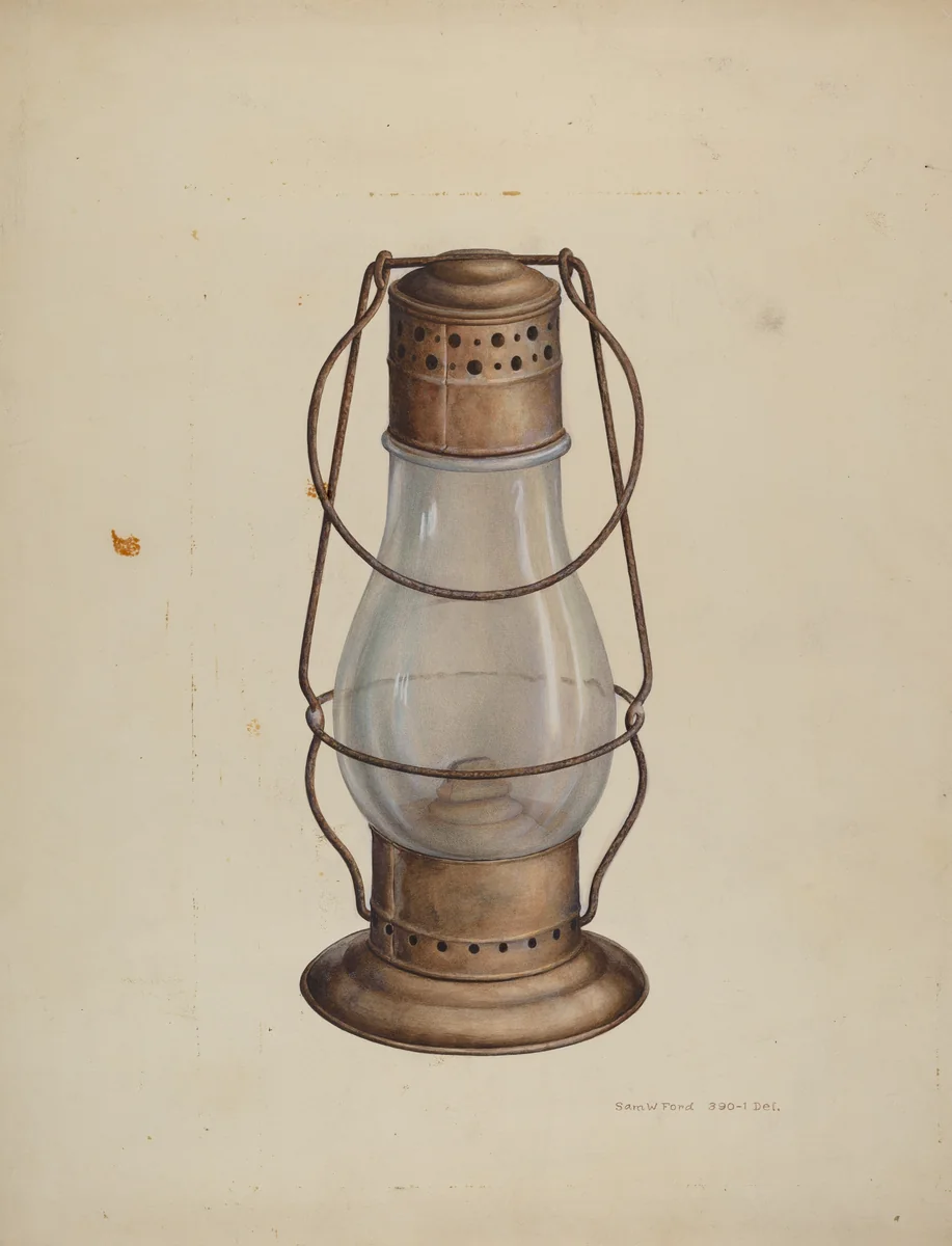 Lantern by Samuel W. Ford, index of american design, 1939