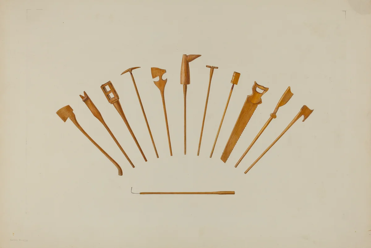 Jack Straws by Hester Duany, index of american design, 1935-1942