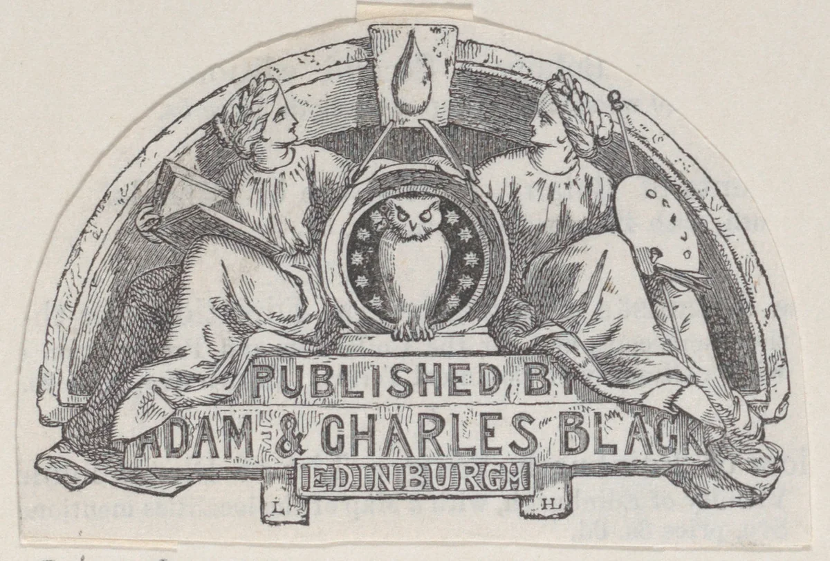 Trade Card for Adam & Charles Black, Publishers by anonymous, print, 1800-1900