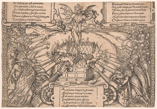 The Money Devil by Germain Hoyau, print, 1500-1599
