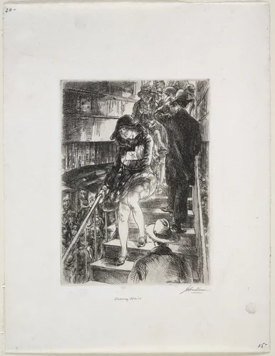 Subway Stairs by John Sloan, print, 1926