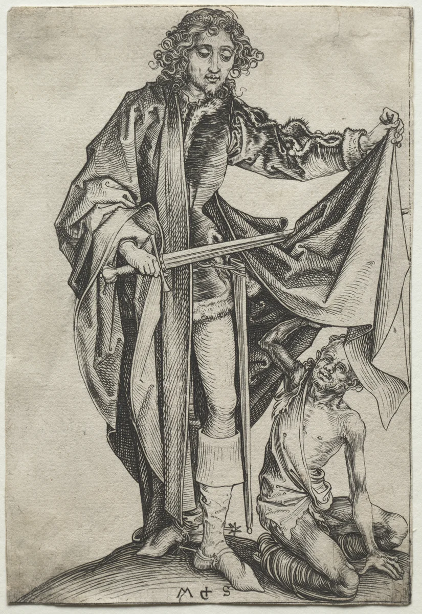 St. Martin by Martin Schongauer, print, 1480-1495