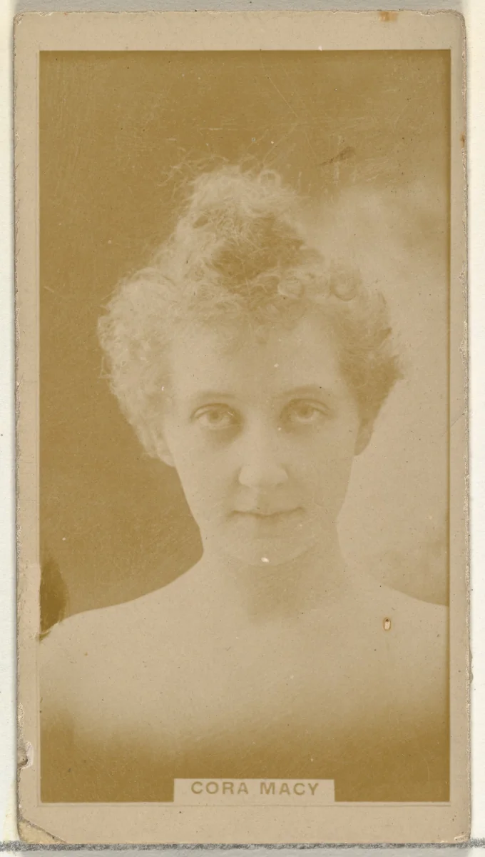 Cora Macy, from the Actors and Actresses series (N145-8) issued by Duke Sons & Co. to promote Duke Cigarettes by W. Duke, Sons & Co., photograph, 1890-1895