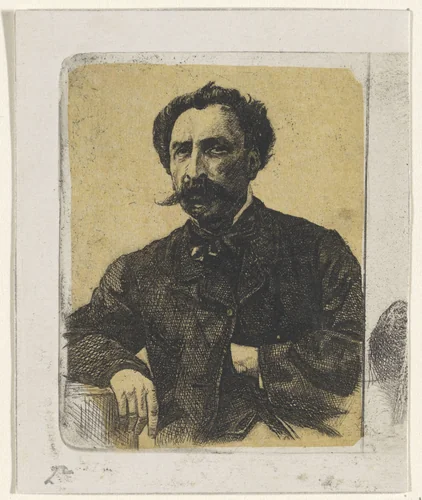 Portret van Samuel Verveer by Frederik Hendrik Weissenbruch, print, 1863