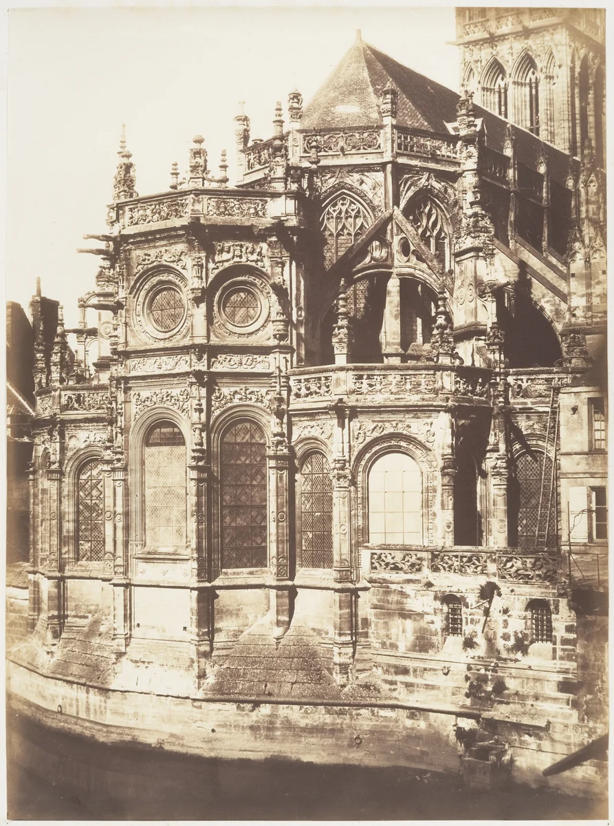 Abside de Saint-Pierre, Caen by Edmond Bacot, photograph, 1852-1854