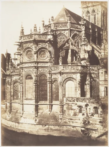 Abside de Saint-Pierre, Caen by Edmond Bacot, photograph, 1852-1854