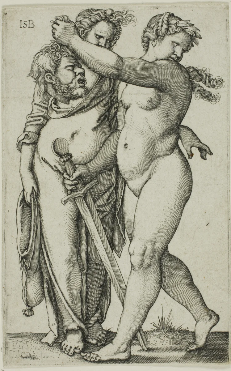 Judith Walking to the Left, and Her Servant by Sebald Beham, print, 1520-1550