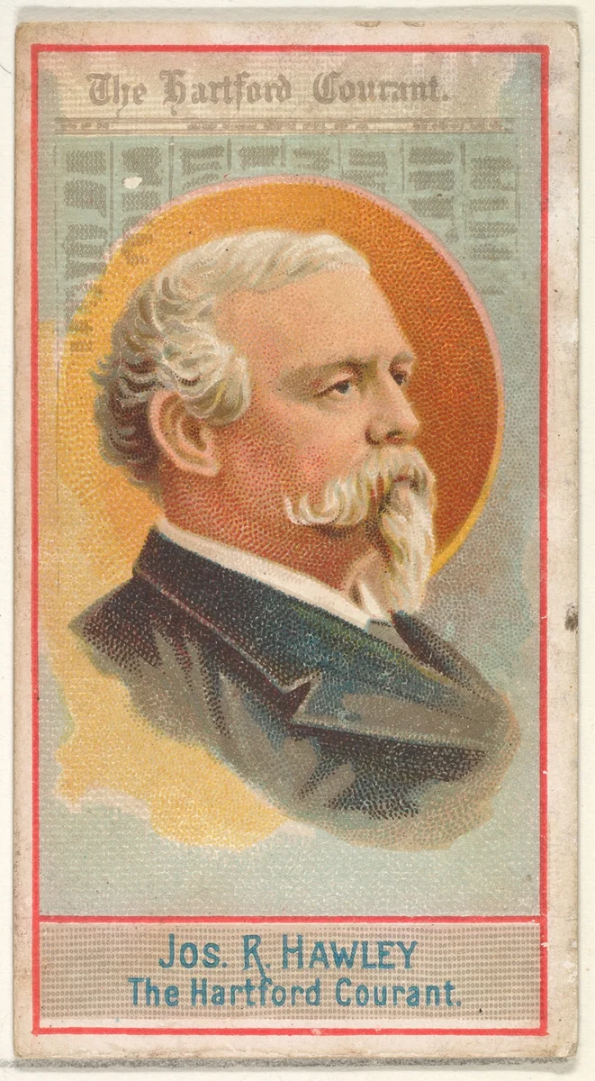 Joseph R. Hawley, The Hartford Courant, from the American Editors series (N1) for Allen & Ginter Cigarettes Brands by Allen & Ginter, print, 1887