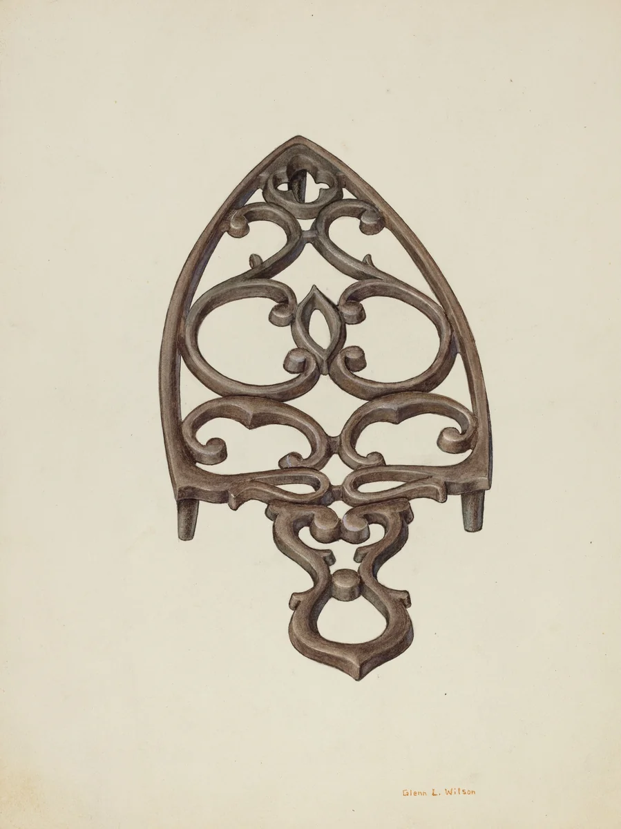 Trivet by Glenn Wilson, index of american design, 1942