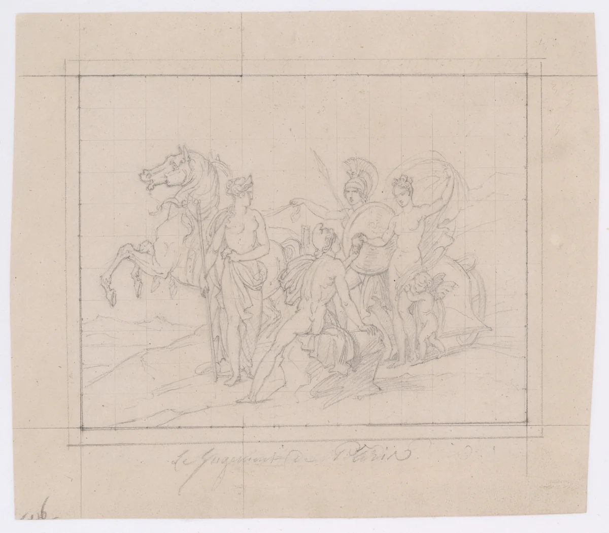 The Judgment of Paris by François Gérard, drawing, 1799-1809