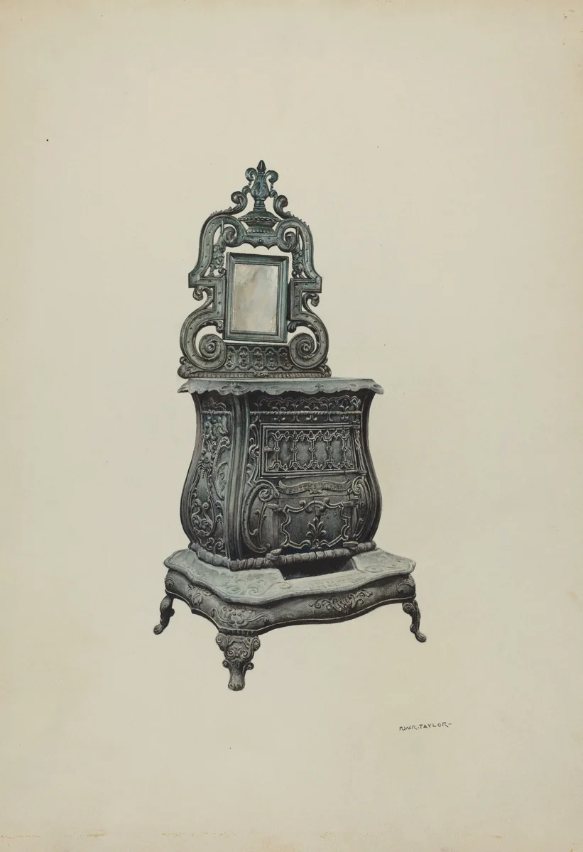 Stove by Robert W.R. Taylor, index of american design, 1939