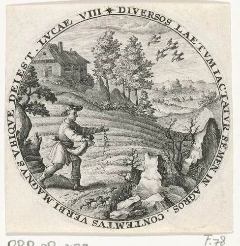 Gelijkenis van de zaaier by Crispijn van de Passe, print, 1604