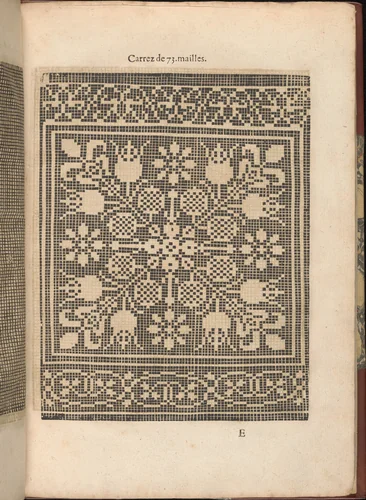 Les Secondes Oeuvres, et Subtiles Inventions De Lingerie du Seigneur Federic de Vinciolo Venitien, page 17 (recto) by Federico de Vinciolo, book, 1603