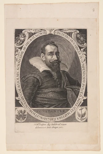 Vincent Muschinger von Gumpendorff, Physician by Aegidius Sadeler, print, 1611