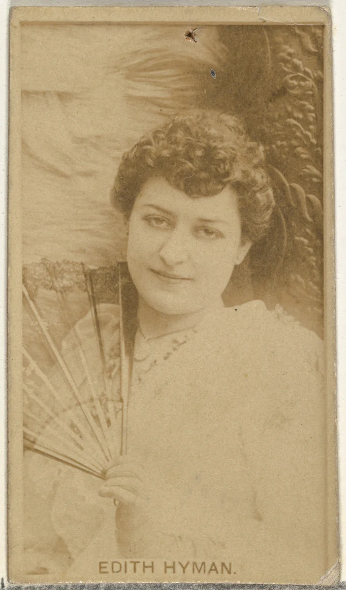 Edith Hyman, from the Actors and Actresses series (N145-8) issued by Duke Sons & Co. to promote Duke Cigarettes by W. Duke, Sons & Co., photograph, 1890-1895