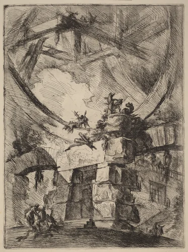 The Giant Wheel by Giovanni Battista Piranesi, print, 1749-1750