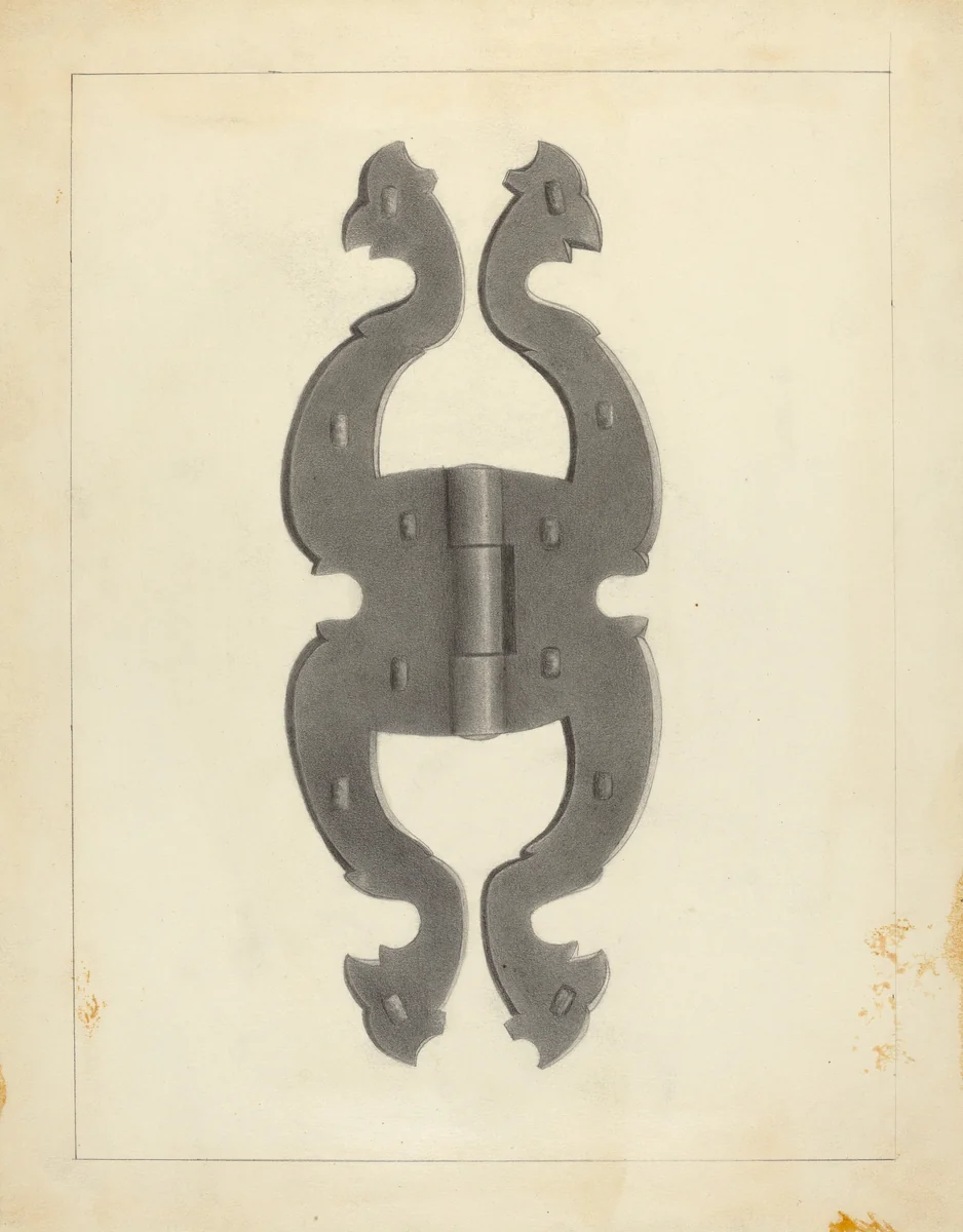 Hinge by Joseph Stonefield, index of american design, 1939