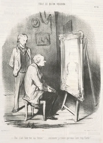 Oui c'est bien feue ma femme! ... by Honoré Daumier, print, 1847