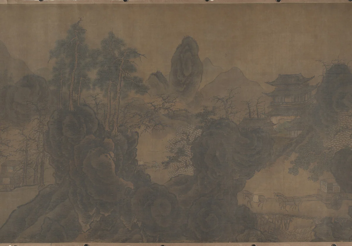 Traveling amid Mountains by Unidentified Artist, painting, 1600-1699