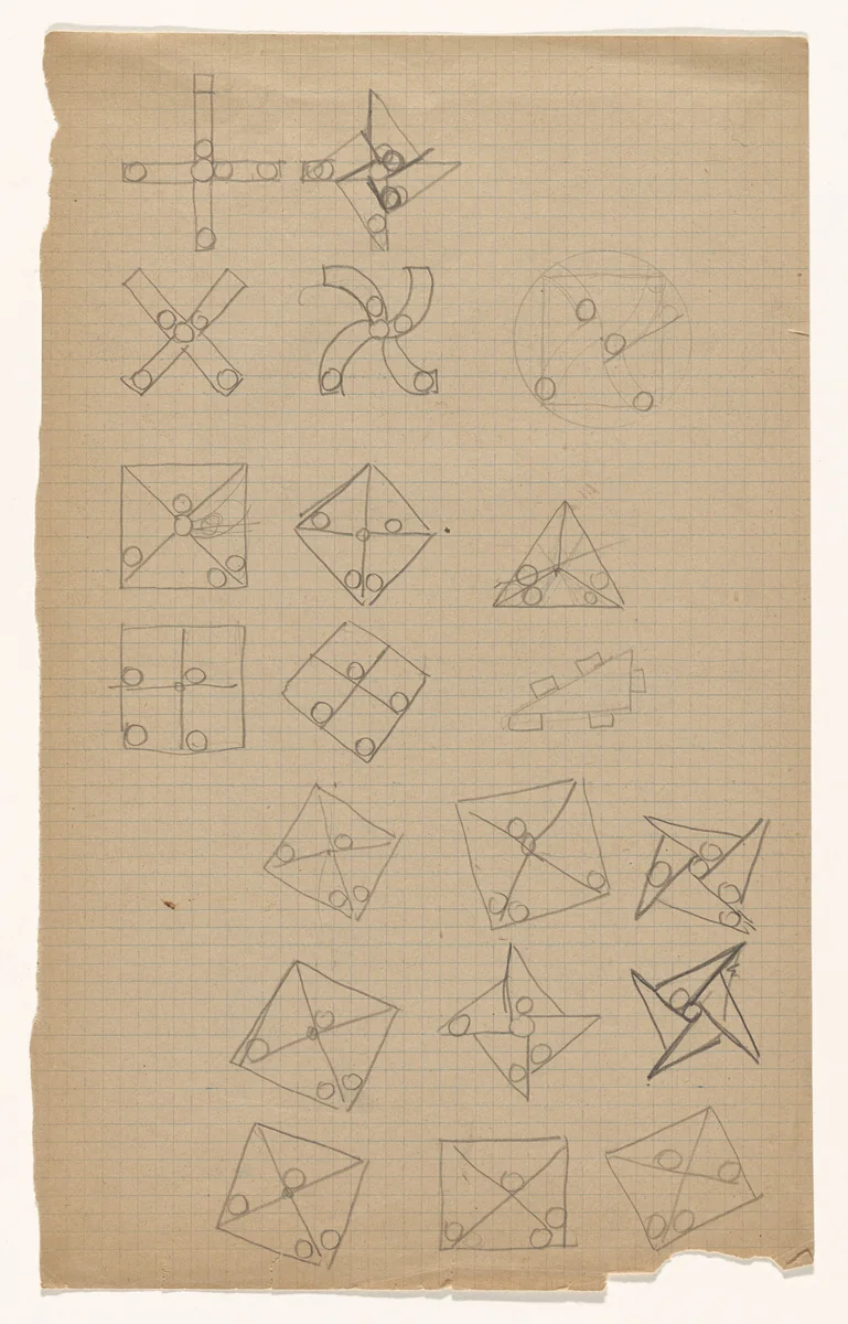 Study for Perpetuum Mobile by Aleksandr Rodchenko, drawing, 1922