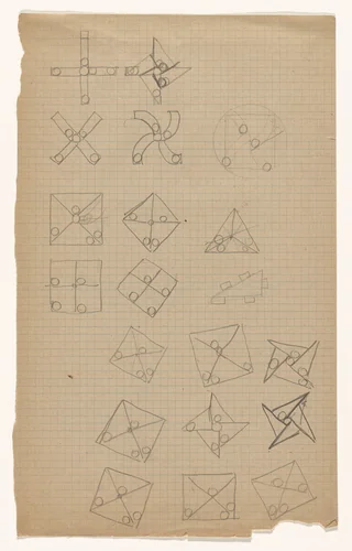 Study for Perpetuum Mobile by Aleksandr Rodchenko, drawing, 1922