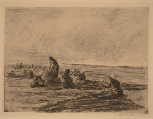 Mending the Nets by Max Liebermann, print, 1894