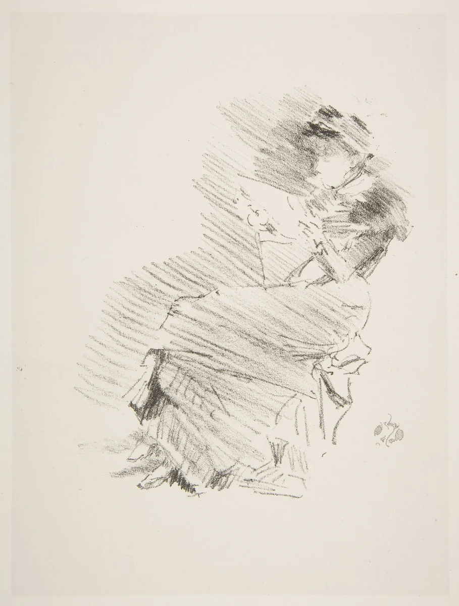 Reading by James McNeill Whistler, print, 1879