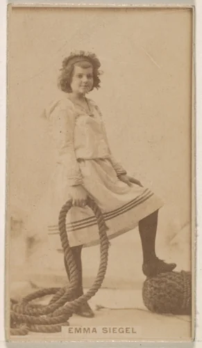 Emma Siegel, from the Actresses series (N245) issued by Kinney Brothers to promote Sweet Caporal Cigarettes by Kinney Brothers Tobacco Company, photograph, 1890