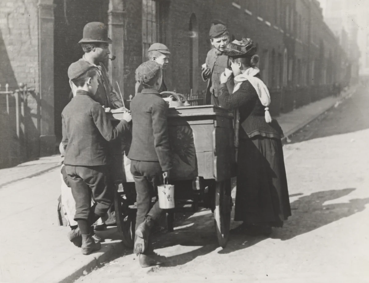 Ice-Cream Barrow, "An Altercation" by Paul Martin, photograph, 1893