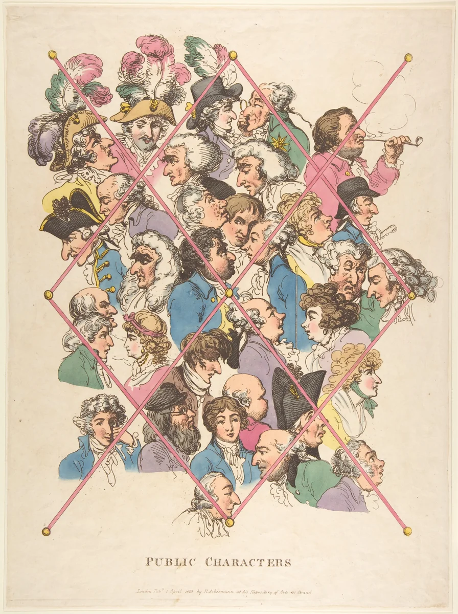 Public Characters by Thomas Rowlandson, print, 1801