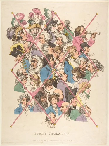 Public Characters by Thomas Rowlandson, print, 1801