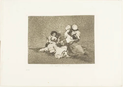 The Women Give Courage, plate four from The Disasters of War by Francisco José de Goya, print, 1810-1815