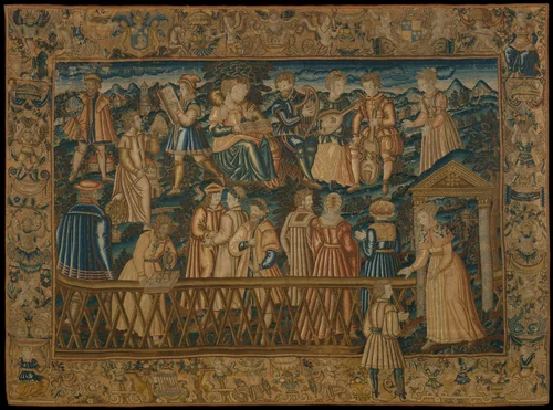 The Garden of False Learning from The Table of Cebes by David Kandel, textile, 1550-1580