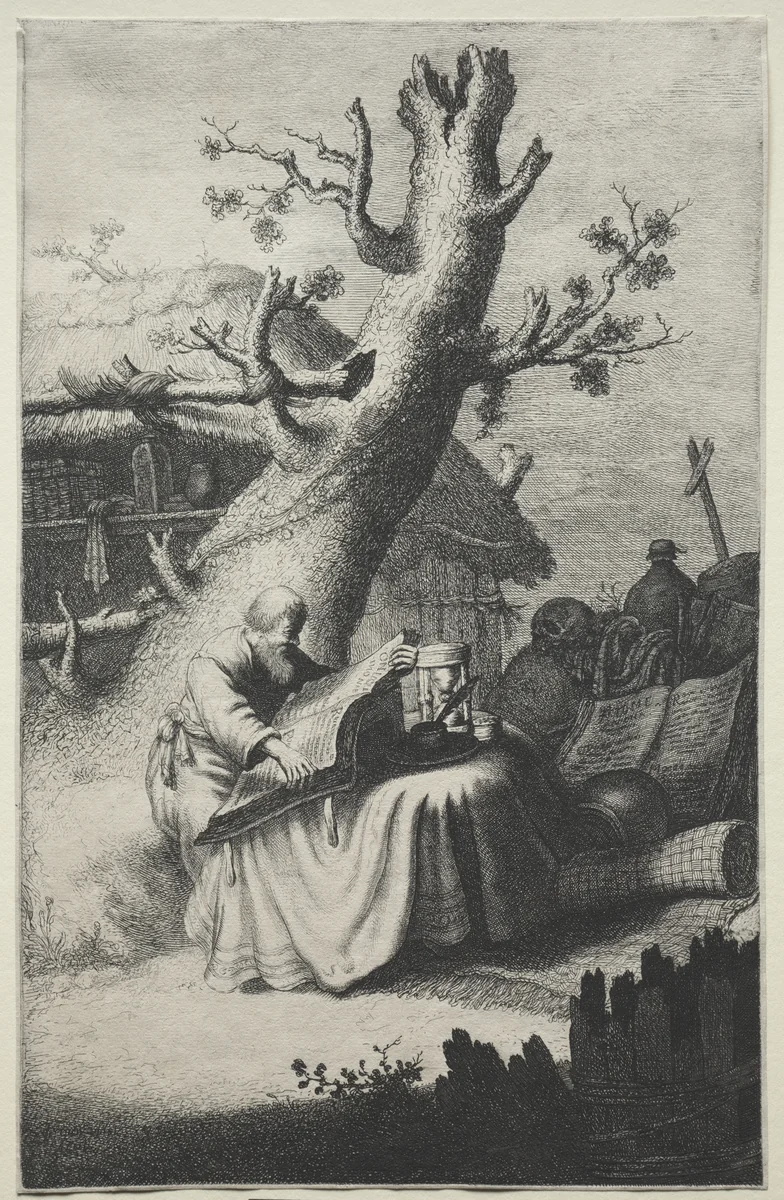 St. Jerome by Jan Georg van Vliet, print