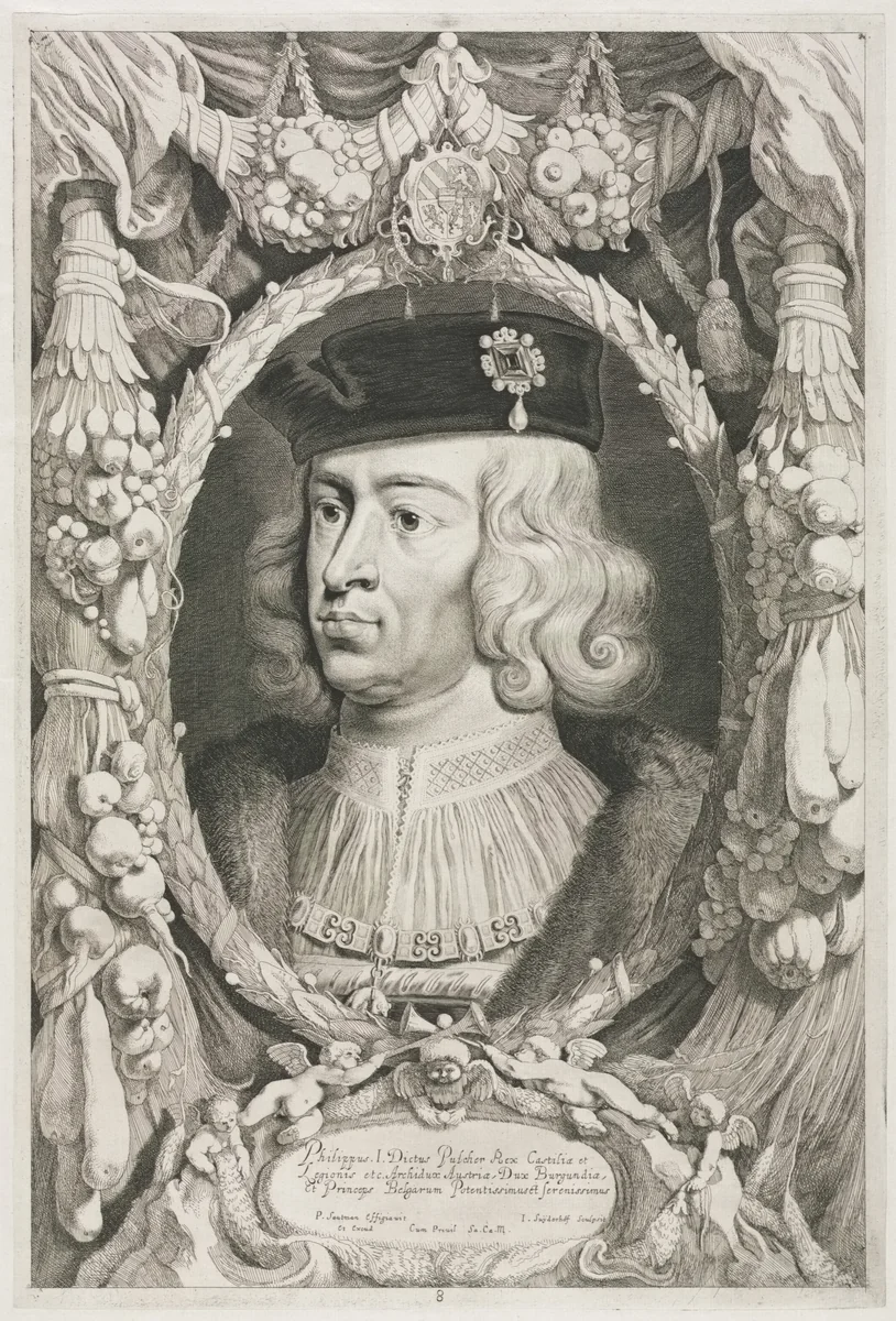 The Dukes of Burgundy: No. 8. Portrait of Philippe I (the Handsome) of Castile by Jonas Suyderhoef, print